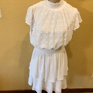 Savanna Jane short, white, polka dot dress, 1X, NWT | offer in description